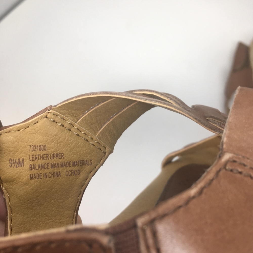 SoftSpots Sandals Braided Brown Leather Straps Open Toe Jute 9.5 - Picture 7 of 9